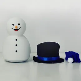 Luzes noturnas Aparência adorável Lâmpada de boneco de neve decorativo com 7 cores mudando para a família