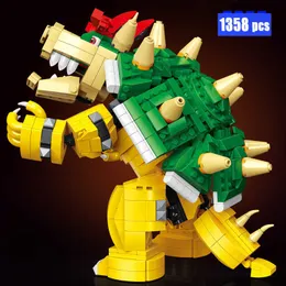 Bloki 2022 NOWOŚĆ MOGNY BOWSE BUDUE BLUKS MODEL 71411 MOC Creative Bowser Koopa Bricks DIY Toys dla dzieci Zestaw upominkowy T221028