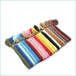 Keychains Lanyards Dhs Boho Bag Accessories Rame Wristlet Leaf Keychains Wrist Lanyard Strap Keyring Bracelet Assorted Color Rames Dhuga