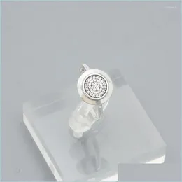 Pierścionki ślubne pierścionki ślubne Mingshang Women with 3a Cirzon okrągły palec serdeczny na prezent biżuteria Brit22 Drop dostawa 2022 Jewelr dhntv