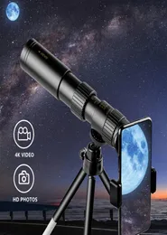 4K 10300x40 Monoküler Teleskop Sıkıştırılabilir HD Zoom Monoküler Binoküler Işık Gece Görme Kapsamı Av Kampı5107530