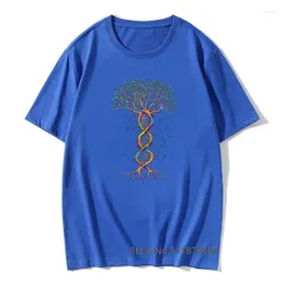 Herren T-Shirts Geek Gene Tree Neuheit Sarkastisches lustiges Hemd Herrenwissenschaft Chemie Biologie Geographie Funky T-Shirt Coolte Tee Homme