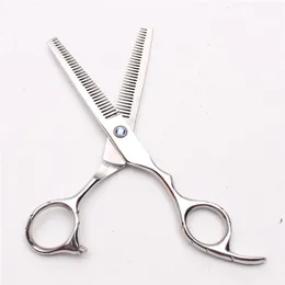 6 0 '' Japan 440c Professional Human Hair Scissors S Barbiere S Cesoiatura di cespuglio denti a doppio lato di assottigliamento 15% 288K288K