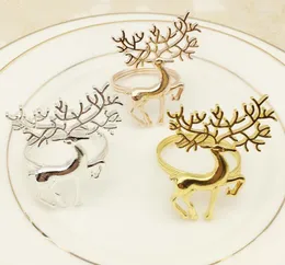 Decoraciones navideñas 1pc aleación de alce anillo de servilleta de alta calidad lindo duradero delicado bar de ciervos restaurante cena de fiesta