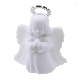 Presentförpackning Flanell White Jewelry Box Luxury Angel Rings Necklace Display Container Case Packaging