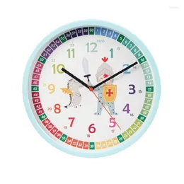 Wall Clocks Clock For Babys Learning And Kids Bed Room Cartoon Circular Silent Reloj De Pared Home Decor Living