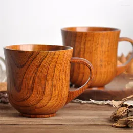 Tazze Creative Tazza in legno naturale Legno Caffè Tè Birra Succo Latte Acqua Tazza Bevanda fatta a mano per il ristorante di casa