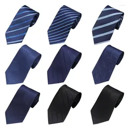 رابطات القوس 8 سم كلاسيكية زرقاء مخططة الرسمية الفساتين الرسمية الرجال ربطة عنق الدعاوى الإكسسوارات الرقبة للملابس