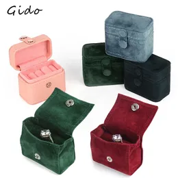 Jewelry Boxes New Highend Beaded Veet Travel Portable Storage Bag Mini Clip Box Bracelet Earring Packaging Amp Display Drop Delivery Smtks
