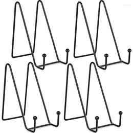 Smycken påsar 4pack 6 tum metallbild stativ dekorativ platthållare display står för po ram staffli konstverk bok surfplatta svart