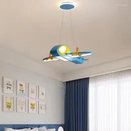 Pendant Lamps Modern LED Lights For Children's Room Cartoon Airplane Chandelier Nordic Aircraft Lighting Fixture