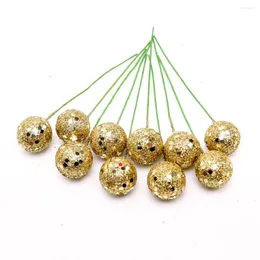 Party-Dekoration, langlebig, hochwertig, praktisch, Weihnachtskugeln, zum Aufhängen, Ornament, Baubles, Dekor, Schaumstoff, Glitzer, Urlaubsbedarf