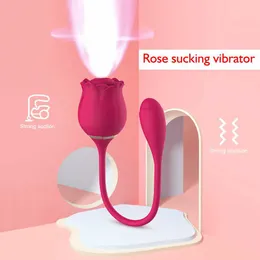 Articoli di bellezza G-Spot Vibratore per Vrouwen Rose Tong Tepel Vibrerende Zuigen Clitoride giocattoli sexy Vrouwelijke Vibrdor Para Mujer