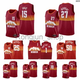 2021-22 75 주년 기념일 다이아몬드 스티치 남성 농구 Nikola Jamal Murray Jokic Michael Porter Jr. Aaron Bol Gordon Jerseys