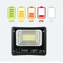 Solar Flood Lights 25w 40W 60W 120W 200 W wyświetlacz akumulatora Wodoodporne reflektor Foco LED LED światła ścienne światła ogrodowe