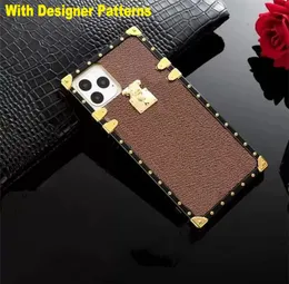 Luxury Cases for iPhone 14 Pro Max 13 12 Wallet Case with Lanyard Designer Classic Pattern PU Leather Wallets Trunk Cover Premium Magnetic Flip Retro Shockproof Case