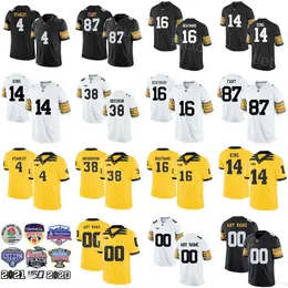 NCAA Iowa Hawkeyes College Football 14 Desmond King Jersey 23 Shonn Greene 4 Nate Stanley 38 TJ Hockenson 87 Noah Fant 16 CJ Beathard 12 Ricky Stanzy University Sewing