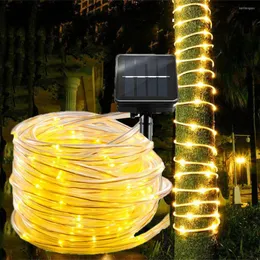 Saiten 10/20/30M Weihnachten LED Seil Lichter Wasserdichte Outdoor Indoor Solar Rohr Licht Dekor Deck Terrasse garten Balkon String