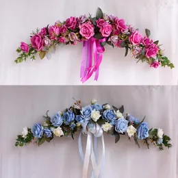 Dekorative Blumen Flone Rose Pfingstrose Künstliche Girlande Europäischen Lintel Wand Blume Tür Kranz Für Hochzeit Hause Weihnachten Decora