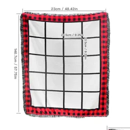 Одеяла Сублимация рождественские одеяло Красные панели одеяла термопередача на заказ ковров ADT Dofa Er доставка 2022 Дом Gar Dhgyg