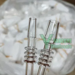 Nektar Toplayıcı Kuvars ucu 10mm 14mm 18mm Dabing Aksesuarları Dişli Cam Dab Saman Sopası Mini Küçük Nektör Kiti