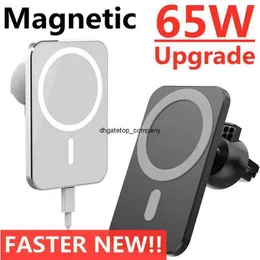 Snabbladdning 65W Magnetic Car Wireless Chargers Air Vent Phone Holder For For iPhone 12 13 14 Mini Pro Max Qi Car Charger Fast Charging Station