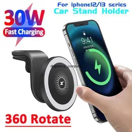 Fast Charge New 30W Magnetic Car Wireless Charger Holder for Magsafe Series iPhone13 12 شحن ملحقات حامل الهاتف
