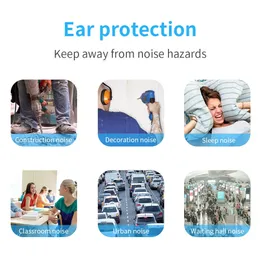 Tishric 10/60/120/180 PCS Sleeping Ear Plugs Buller Avbrytande 35,5dB öronproppar Anti-Nois Sound Isolation Security Protection