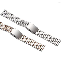 Cinturini per orologi 18 20MM 22MM Accessori Cinturini per orologi Bracciale per donna Uomo Orologio da polso in oro rosa di lusso Cinturino in acciaio inossidabile di alta qualità