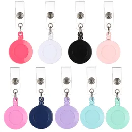 Key Rings Creative 360° Rotation Retractable Badge Reel Nurse Display Id Name Card Metal Holder Antilost Clip Office Supply Drop Del Smtxa