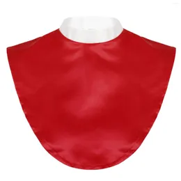 Laço de arco 1 tampa unissex adulta capa de pescoço removível gancho de colarinho falso e fixo de alça Bib Bib Cheker Fashion Avent