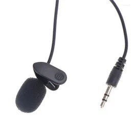 Mikrofoner 3,5 mm Mini Studio Voice Microphone Clip för PC Desktop Notebook 1.5m märke och högkvalitativ pluggspel