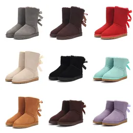 Gai 2022 Botas de designer Donna Classic Snow Boots Nero Maroon Marrone Rosso Viola Blue Rosa Stivali di Lusso delle Donne 35-43