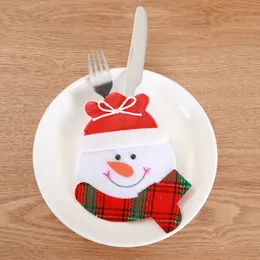 Рождественские украшения новогодние брызговицы -посуда держатель для ножа вилка Сумка для столовой ложки для домашнего обеденного стола Декор Navidad Deli Deli Smtwn