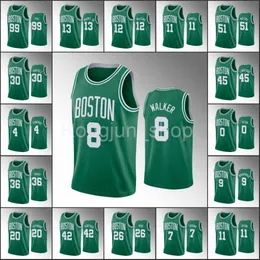 75º aniversário Diamond Basketball Jerseys 2021/22 Homens costurados Jayson Tatum Jaylen Brown Kemba Walker Gordon Hayward Marcus Icon Smart