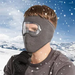 Motorcykelkläder ansiktsskydd höst och vinter utomhus förtjockad varm maskerad hatt mocka ridning vindtät skyddsglasögon anti dimma mask