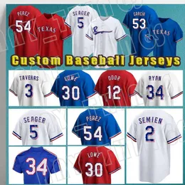 Marcus Semien Baseball Corey Seager Martin Perez Adolis Garcia Yerry Rodriguez Nathaniel Lowe Mark Mathias Texas 17 Shin-Soo Choo 34 Nolan Ryan Rangers Jerseys