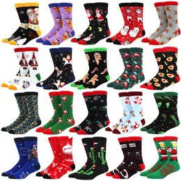 Socks New 2021 Christmas Women Funny Santa Claus Tree Snow Elk Cotton Happy Men Harajuku Year Sokken 39S Drop Delivery 2022 Smt53