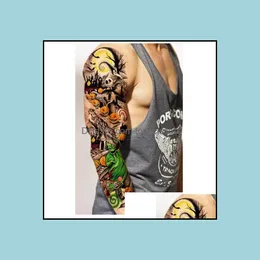 Temporary Tattoos Wholesale Waterproof Temporary Tattoos Stickers For Body Art Flash Tattoo Sleeve Sexy Product Fake Metallic Transf Dhlhm