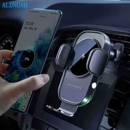 高速充電15Wカーワイヤレス充電器赤外線センサーQi in Air Vent Mount Holder Charging Phone