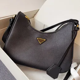 Hobo Armpit Bag Nylon Shoulder Bags Handbag Lady Pouch Plain Triangle Decoration Fashion Letter Zipper Open Women Clutch Wallet 7A Quality