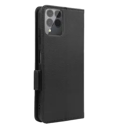 Phone Cases For T-Mobile Revvl 6 Pro 5G Lychee Litchi Funda Leather PU TPU Bottom Case Wallet Case Magnetic Lock