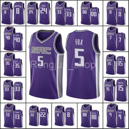 75. rocznica Diamond Basketball Jerseys 2021/22 Mężczyźni zszyte Bogdan Bogdanovic De'aaron Fox Marvin Bagley III Buddy Hield Harrison Barnes