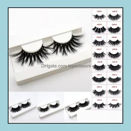 False Eyelashes 44 Styles 5D Mink Hair 25Mm False Eyelashes Thick Long Messy Cross Eye Lashes Extension Makeup Tools Drop Delivery 2 Dhn1T