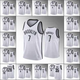 75º aniversário Diamond Basketball Jerseys 2021/22 Homens costurados Kyrie Irving Kevin Durant Spencer Dinwiddie Caris Levert Association White