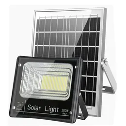 Solar Flood lights Battery Display 25W 40W 60W 120W 200W Floodlight Spotlight Waterproof with Remote Control LED Outdoor Lighting