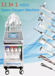 Hydra Microdermabrasion H2O2 Space Oxygen 11 i 1 rynkavl￤gsningssalongutrustning f￶r hudreng￶ring med CE