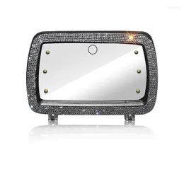 Interior Accessories 2022 Car Sun Visor Makeup Mirror With LED Light Fill Beauty Decor Supplies Bling Assessoires For Girls