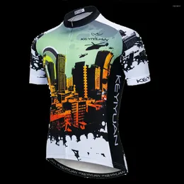 Kurtki wyścigowe Keyiyuan Team 2022 Summer Mens Cycling Jersey Short Sleeve Clothing koszulka rower