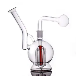 High Quality Glass Oil Burner Bong Hookah Water Pipes with Thick Pyrex Clear Heady Recycler Dab Rig Hand Bongs for Smoking Oil Burner Pipe 1pcs